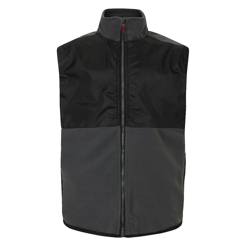 Bigdude Nylon Polar Fleece Gilet Black/Charcoal