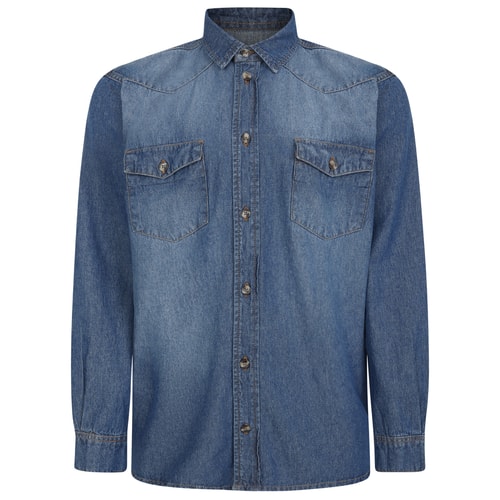 Bigdude Denim Shirt Mid Wash