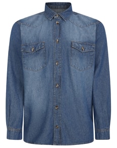 Bigdude Denim Shirt Mid Wash