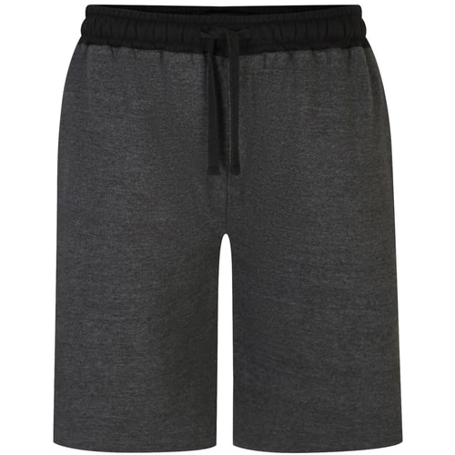 Bigdude Contrast Sweat Shorts Charcoal Marl