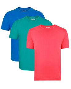 Bigdude 3 Pack Plain T-Shirts