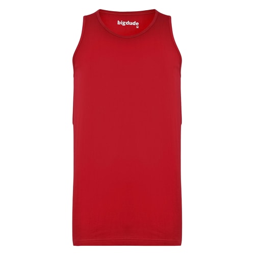 Bigdude Plain Vest Pepper Red Tall