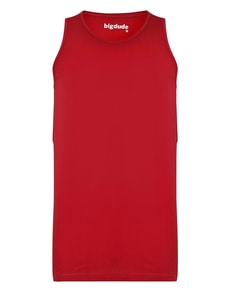 Bigdude Plain Vest Pepper Red Tall