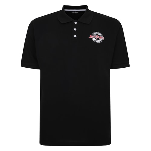 Bigdude LA Embroidered Polo Shirt Black