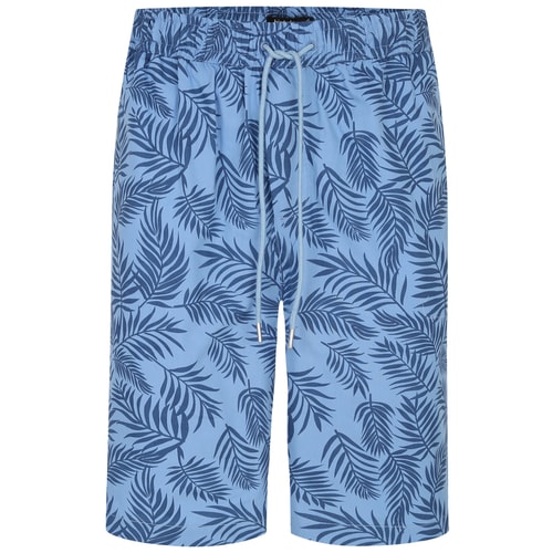 Bigdude Floral Print Cotton Shorts Blue