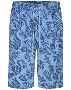 Bigdude Floral Print Cotton Shorts Blue