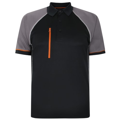 Bigdude Workwear Polo Shirt Black/Charcoal