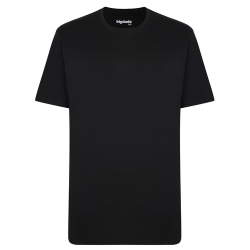 Bigdude Heavy Weight Plain T-Shirt Black