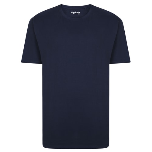 Bigdude Heavy Weight Plain T-Shirt Navy