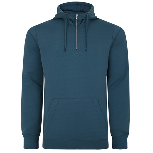 Bigdude Lightweight Half Zip Hoody Petrol