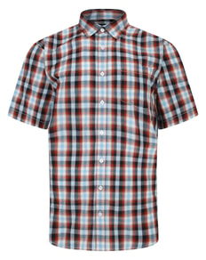 Bigdude Button Down Collar Checked Shirt Red/Navy