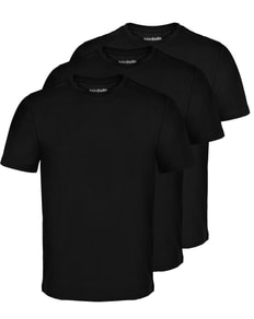 Bigdude 3 Pack Plain T-Shirts Black