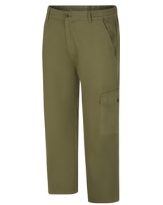 Bigdude Elasticated Waist Cargo Trousers Dark Khaki