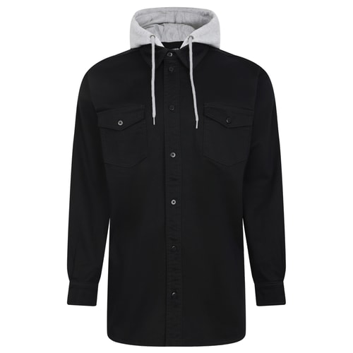 Bigdude Overshirt With Hood Black