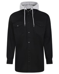 Bigdude Overshirt With Hood Black