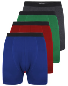 Bigdude 4 Pack Jersey Knitted Boxer Shorts Assorted