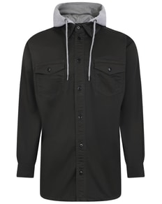 Bigdude Overshirt With Hood Charcoal