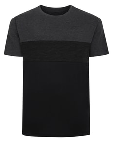 Bigdude Cut & Sew Space Dye T-Shirt Charcoal