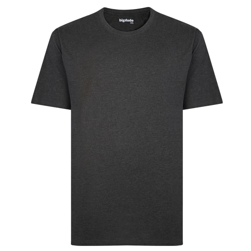 Bigdude Heavy Weight Plain T-Shirt Charcoal