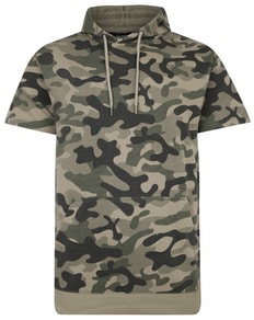 Bigdude Short Sleeve Camo Hoody Khaki