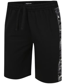 Bigdude Camo Side Panel Loopback Jogger Shorts Black