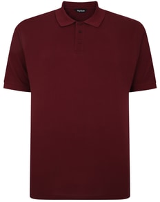 Bigdude Plain Polo Shirt Burgundy Tall