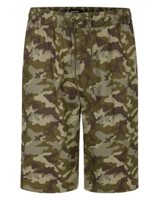 Bigdude Camouflage Print Cotton Shorts Khaki