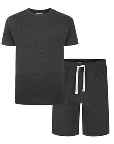 Bigdude Short Sleeve Pyjama Set Charcoal