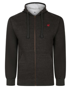 Bigdude Sherpa Lined Zip Hoody Charcoal