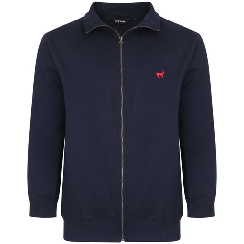 Bigdude Funnel Neck Full Zip Sweatshirt Navy