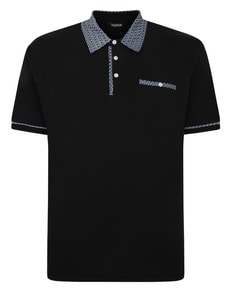 Bigdude Designer Collar Polo Black