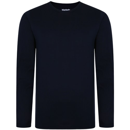 Bigdude Long Sleeve T-Shirt Navy Tall