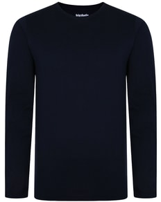 Bigdude Long Sleeve T-Shirt Navy Tall