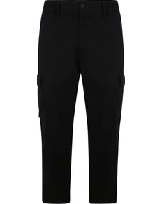 Bigdude Elasticated Waist Cargo Trousers Black