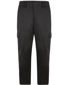 Bigdude Elasticated Waist Cargo Trousers Charcoal