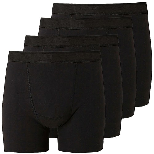 Bigdude 4 Pack Jersey Boxer Shorts Black