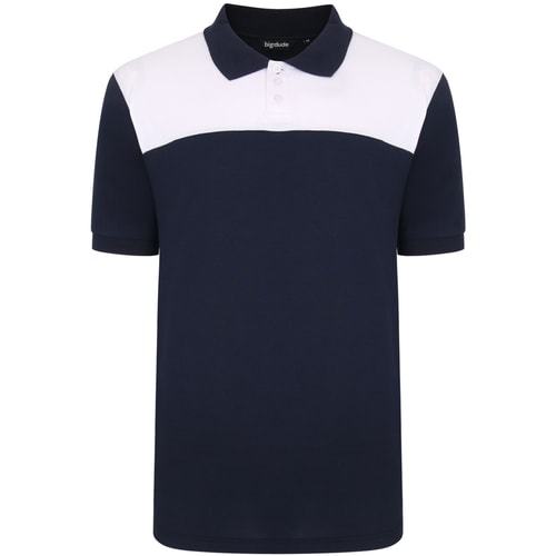 Bigdude Colour Block Polo Shirt Navy