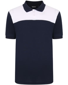 Bigdude Colour Block Polo Shirt Navy