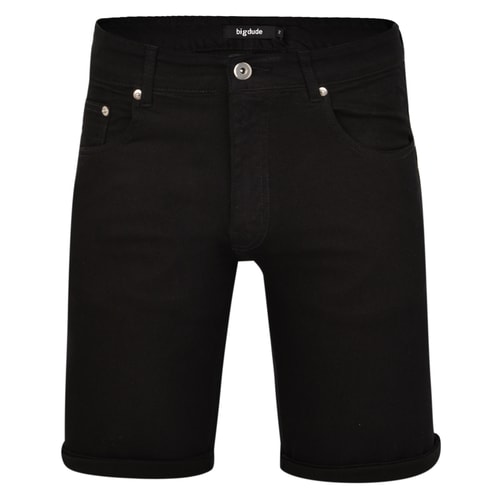 Bigdude Stretch Denim Shorts Black