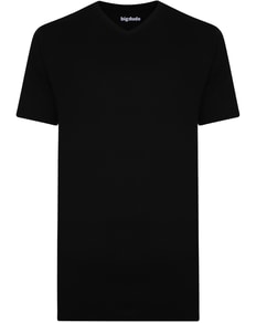 Bigdude Plain V-Neck T-Shirt Black Tall