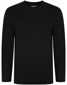 Bigdude Long Sleeve Marl T-Shirt Charcoal Tall