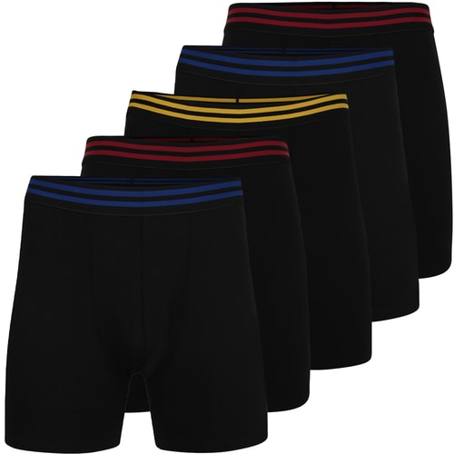 Bigdude 5 Pack Boxer Shorts Black