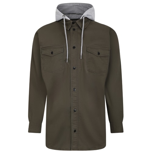 Bigdude Overshirt With Hood Olive