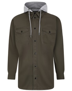 Bigdude Overshirt With Hood Olive