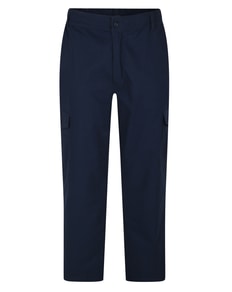 Bigdude Elasticated Waist Cargo Trousers Navy