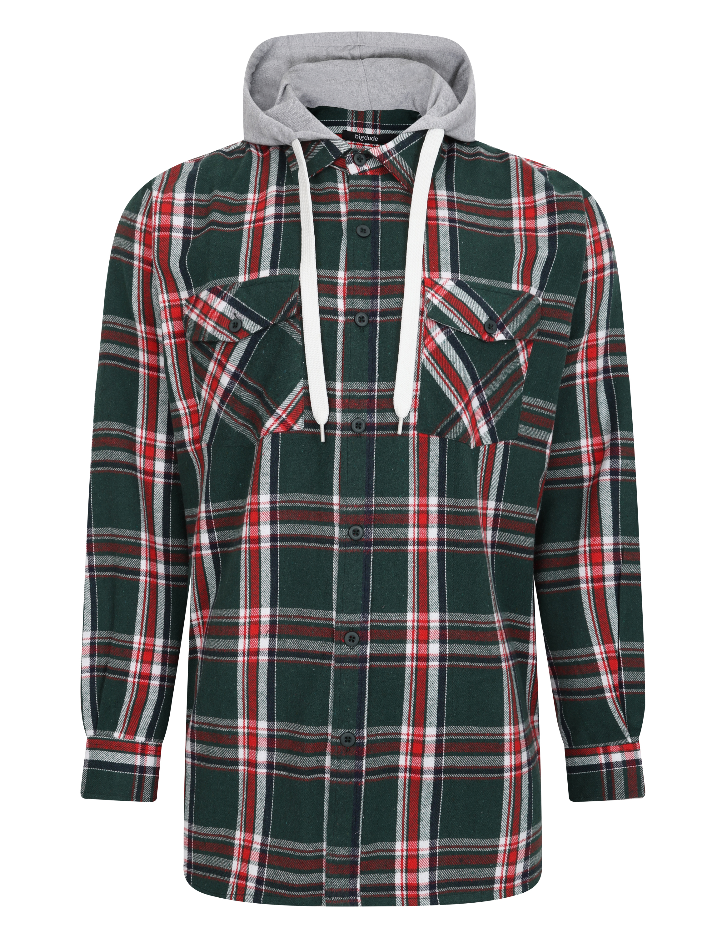 Red flannel with grey hood on sale