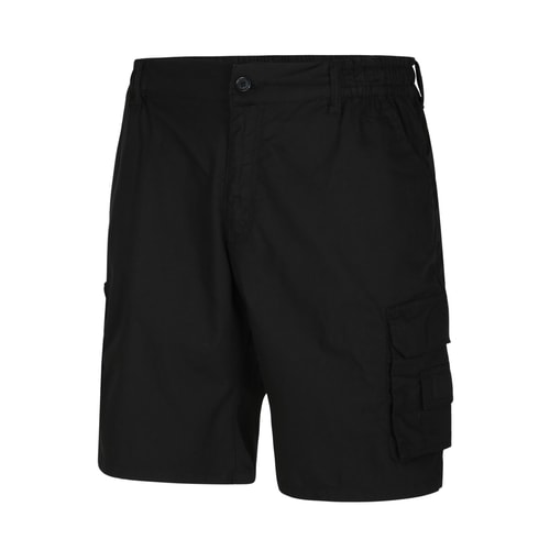 Bigdude Light Weight Elasticated Waist Cargo Shorts Black