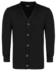 Bigdude Brushed Fleece Cardigan Black