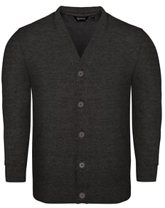 Bigdude Brushed Fleece Cardigan Charcoal