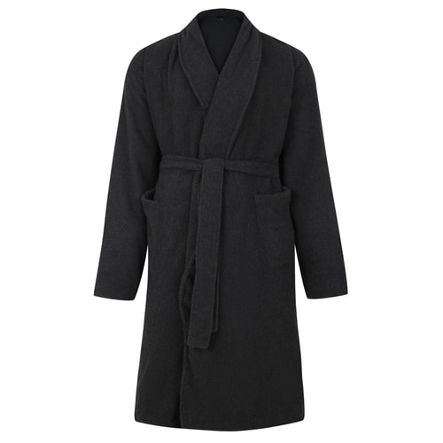 Bigdude Terry Towelling Dressing Gown Charcoal